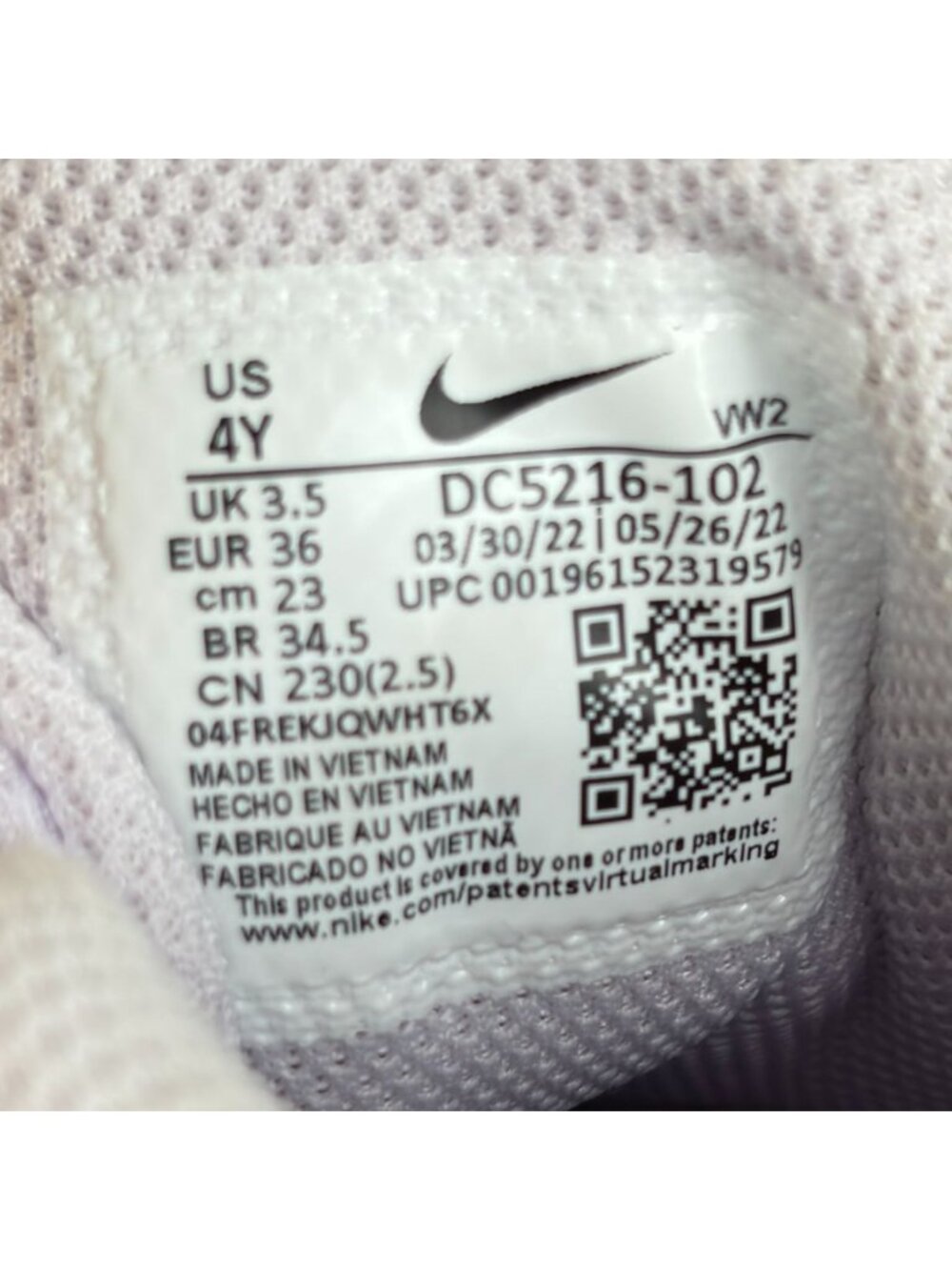 Nike Zoom Crossover Game Mode Basketball Shoes Youth 4Y White Purple Athletic - Picture 8 of 10